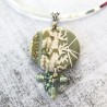 Pendentif rond, en pâte polymère