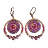 Boucles d'oreilles hibiscus bohème pendantes, en pâte polymère