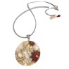 Médaillon / pendentif poinsettias, en pâte polymère