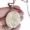 Médaillon / pendentif poinsettias, en pâte polymère