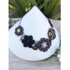 Collier de fête, fleuri en pâte polymère montée sur chaîne