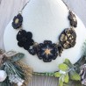Collier de fête, fleuri en pâte polymère montée sur chaîne