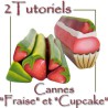 Tutoriel pdf : réaliser la canne fraise et cupcake (pâte polymère)