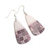 Boucles d'oreilles pendantes, rose poudré, en pâte polymère
