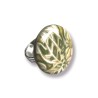 Bague graphique vert et bronze doré, en pâte polymère