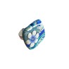 copy of Big bague joli bouquet aux fleurs bleues, en pâte polymère