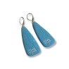 Boucles d'oreilles pendantes Kaléidoscope bleu lagon, en pâte polymère