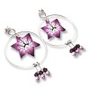copy of Boucles d'oreilles pendantes, fleur bleue, en pâte polymère