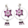 copy of Boucles d'oreilles pendantes, fleur bleue, en pâte polymère