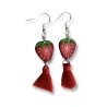 copy of Boucles d'oreilles pendantes avec fleurs exotiques, en pâte polymère