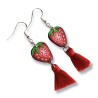 copy of Boucles d'oreilles pendantes avec fleurs exotiques, en pâte polymère