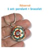 Réservé Cassandra F.B. / Pendentif + bracelet
