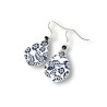 Boucles d'oreilles pendantes goutte Noir et Blanc, en pâte polymère