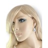Boucles d'oreilles pendantes goutte Noir et Blanc, en pâte polymère