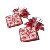 Boucles d'oreilles pendantes, kaléidoscope, en pâte polymère