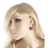 copy of Boucles d'oreilles pendantes ronds translucides, dentelle, en pâte polymère