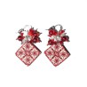 Boucles d'oreilles pendantes, kaléidoscope, en pâte polymère