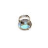Bague fleur rouge en pâte polymère