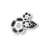 Broche fleurie en pâte polymère