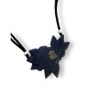 copy of Collier court fleuri en pâte polymère monté sur chaîne
