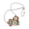 Collier bouquet fleuri en pâte polymère