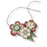 Collier bouquet fleuri en pâte polymère
