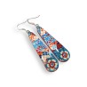 Boucles d'oreilles longues, fleurs, en pâte polymère