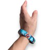 copy of UN Bracelet jonc composition de fleurs tons bleu, en pâte polymère