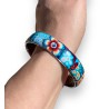 copy of UN Bracelet jonc composition de fleurs tons bleu, en pâte polymère