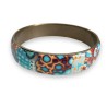 copy of UN Bracelet jonc composition de fleurs tons bleu, en pâte polymère