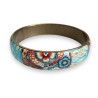 copy of UN Bracelet jonc composition de fleurs tons bleu, en pâte polymère