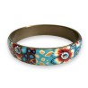 copy of UN Bracelet jonc composition de fleurs tons bleu, en pâte polymère