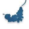 copy of Collier court fleuri en pâte polymère monté sur chaîne