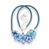 copy of Collier court fleuri en pâte polymère monté sur chaîne