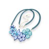 copy of Collier court fleuri en pâte polymère monté sur chaîne