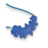 copy of Collier court fleuri en pâte polymère monté sur chaîne
