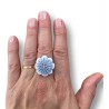 Bague "Fleur d’Élégance" – Pièce Unique en Pâte Polymère