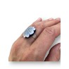 Bague "Fleur d’Élégance" – Pièce Unique en Pâte Polymère