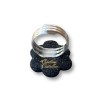 Bague "Éclosion Rouge & Noire" – Bijou Fleur en Pâte Polymère, Pièce Unique