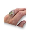 Bague "Sakura de Jade" – Cabochon Fleurs de Cerisier en Pâte Polymère