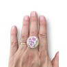 copy of Bague "Sakura de Jade" – Cabochon Fleurs de Cerisier en Pâte Polymère