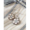 Boucles d'oreilles artisanales en pâte polymère – Fleurs délicates et argent 925