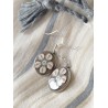 Boucles d'oreilles artisanales en pâte polymère – Fleurs délicates et argent 925