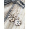 Boucles d'oreilles artisanales en pâte polymère – Fleurs délicates et argent 925