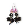 copy of Boucles d'oreilles pendantes, fleur bleue, en pâte polymère