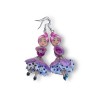 copy of Boucles d'oreilles pendantes, fleur bleue, en pâte polymère
