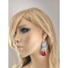 copy of Boucles d'oreilles halloween, sugar skull calavera aux yeux bleus, en pâte polymère