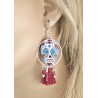 copy of Boucles d'oreilles halloween, sugar skull calavera aux yeux bleus, en pâte polymère