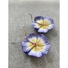 copy of Boucles d'oreilles violettes, fleuries, en pâte polymère