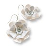 Boucles d'oreilles fleuries, blanc, en pâte polymère